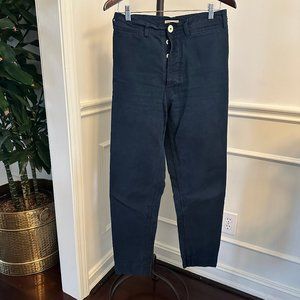 JESSE KAMM Ranger pants in midnight, size 8, pre-owned